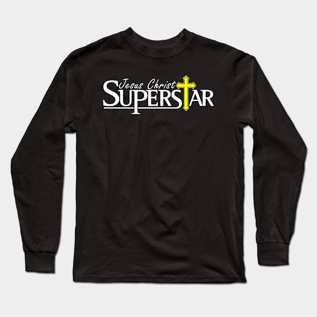 Christian Tshirt Design Jesus Christ Super Star Long Sleeve T-Shirt by Javacustoms